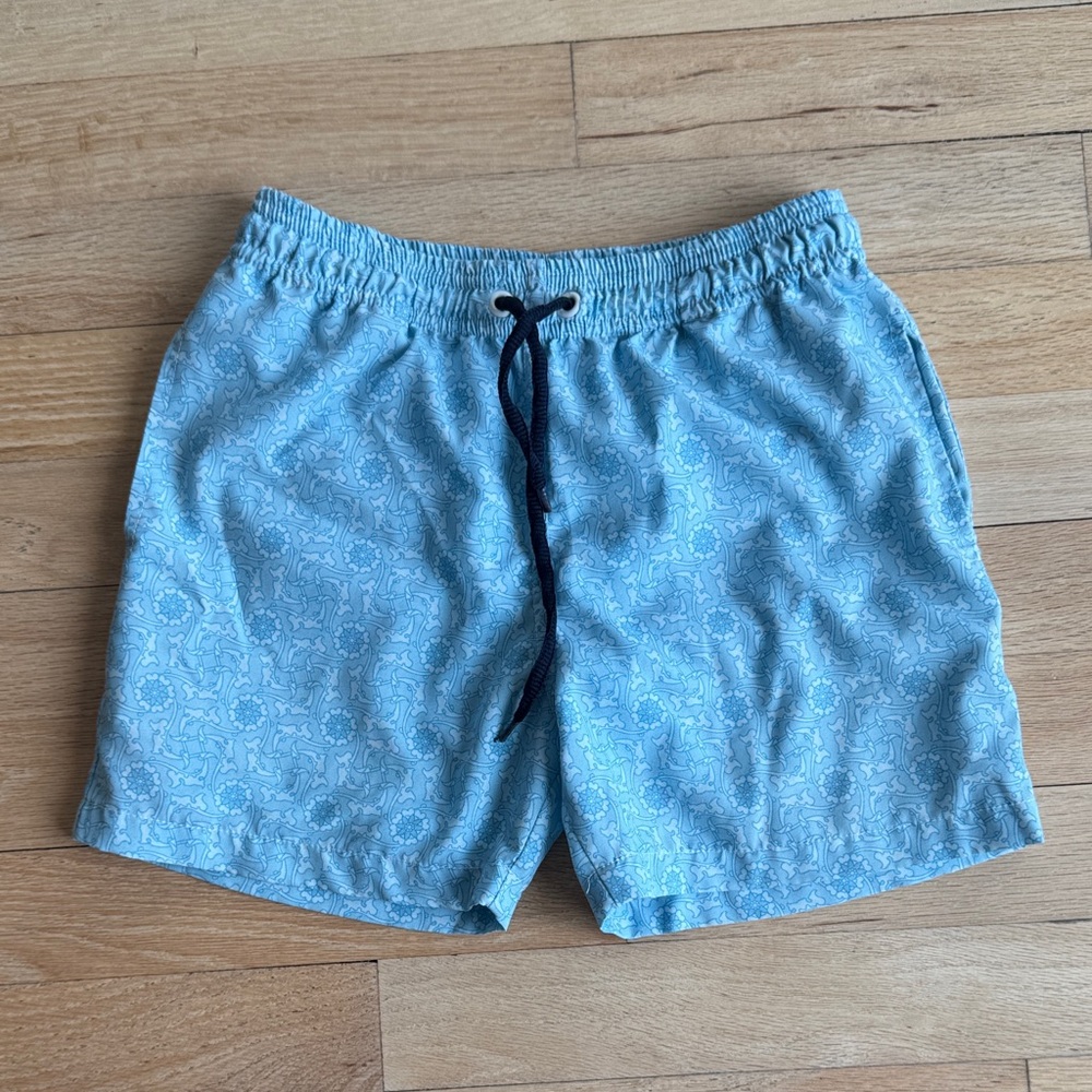Planet Sea blue boys swim trunks size 8